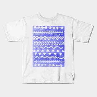 Loose bohemian pattern - ultramarine blue Kids T-Shirt